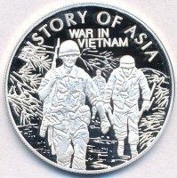 Cook-szigetek 2004. 1$ Ag 'Ázsia történelme - Vietnami háború' (19,70g/0.999) T:PP
Cook Islands 2004. 1 Dollar Ag 'History of Asia - War in Vietnam' (19,70g/0.999) C:PP