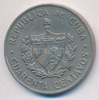 Kuba 1962. 40c Cu-Ni 'Camilo Cienfuegos Gomaran' T:2
Cuba 1962. 40 Centavos Cu-Ni 'Camilo Cienfuegos Gomaran' C:XF
Krause KM#32