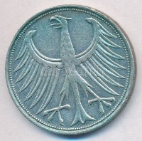 NSZK 1951J 5M Ag T:2
FRG 1951J 5 Mark Ag C:XF