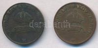 Olasz Államok / Lombardia-Velence 1839V 1c Cu + 1850M 1c Cu T:2
Italian States / Lombardy-Venetia 1839V 1 Centesimo Cu + 1850M 1 Centesimo Cu C:XF