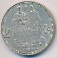 Szlovákia 1941. 20K Ag 'Cirill és Metód' T:2 
Slovakia 1941. 20 Korun Ag 'St. Kyrill and St. Methodius' C:XF