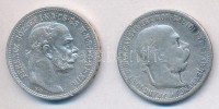 Vegyes: 1915KB 1K Ag 'Ferenc József' + Ausztria 1893. 1K Ag 'Ferenc József' T:2-3 ph., kis patina
Mixed: Hungary 1915KB 1 Korona Ag 'Franz Joseph' + Austria 1893. 1 Corona Ag 'Ferenc József' C:XF-F edge error, small patina
Krause KM#492,