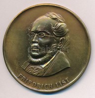 Németország DN 'Friedrich List / Für verdienste um die Hochschule für Verkehrswesem 'Friedrich List' Dresden' Br emlékérem, eredeti tokban (71mm) T:1-
Germany ND 'Friedrich List / Für verdienste um die Hochschule für Verkehrswesem