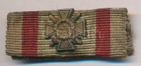 ~1940. 'Tűzkereszt I. fokozata' miniatűr szalagsávon T:2
Hungary ~1940. 'Fire Cross 1st class' miniature on thin ribbon C:XF