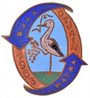 1963. 'Mátra-Bükk útjain 1963' túramozgalom zománcozott fém jelvénye (25x23mm) T:2