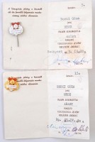 1969-1971. 'MHSZ Törzsgárda 10 év' ezüst fokozatú jelvény + 'MHSZ Törzsgárda 20 év' arany fokozatú jelvény, mindkettő igazolvánnyal T:1-