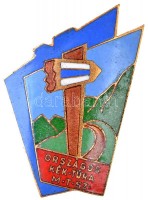 DN 'Országos Kék-Túra M.T.SZ.' zománcozott túra jelvény hátoldalán '235' sorszámmal (27x41mm) T:1-