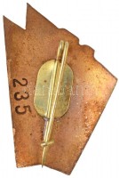 DN 'Országos Kék-Túra M.T.SZ.' zománcozott túra jelvény hátoldalán '235' sorszámmal (27x41mm) T:1-