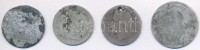 4db-os vegyes rossz minőségű magyar és külföldi ezüstpénz tétel: Ausztria 1849. 6kr Ag, Ausztria 18?? 20kr Ag 'Ferenc József', Franciaország / Második császárság 1853-1869. 50c Ag 'III. Napóleon', Magyarország 1868KB 10kr Ag
