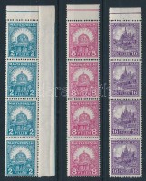 1928 Pengő-fillér (II.) B sor négyescsíkokban (20.000) (apró ráncok / small creases)