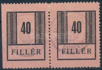 1944 Nyíregyháza I. 40f pár adóhivatali bélyegzéssel (26.000) (vizsgálat nélkül / not signed)