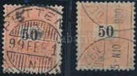 1898 2 db 50kr 12 : 11 3/4 fogazással (10.000)