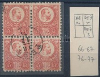 1871 Réz 5kr 4-es tömbben ívhelyre beazonosítva RR!