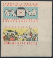1959 FIP (II) vágott ívszéli szelvényes bélyeg (3.500)