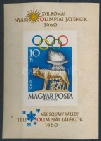 1960 Olimpia (I.) - Róma vágott blokk (8.000)