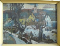 Bod László (1920-2001): Falu télen