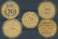 cca 1920-1940 5  db klf magyar, céges jubileumi levélzáró