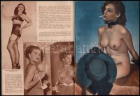 cca 1947 Paris-Hollywood francia erotikus újság, színezett fotókkal / Paris-Hollywood erotic magazine