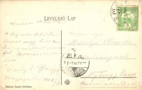 Kisújszállás, Református főgimnázium, Piac tér, Városi takarékpénztár, Városháza, szecessziós kollázs művészlap pillangós hölggyel; Záhony Lajos kiadása / Art Nouveau butterfly lady (EK)