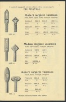 cca 1920 Tobiás Márton Fiai bútorvasalások katalógus és árjegyzék, 24 p.