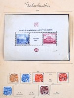 Csehszlovákia 1918-1938 + Felső-Szilézia sok színváltozat, sorok, darabok, albumlapokon turulos borítóval
