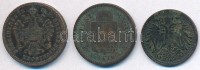 1882KB 1kr Cu 'Középcímer' + Ausztria 1858A 1kr Cu + 1902. 1h Br T:2-3
Hungary 1882KB 1 Kreuzer Cu + Austria 1858A 1 Kreuzer Cu + 1902. 1 Heller Br C:XF-F