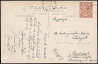 1931 Szabados Miklós 15-szörös asztalitenisz világbajnok és BArna Viktor 22-szeres világbajnok által írt és aláírt képeslap Mednyánszky Mária 18-szoros világbajnok asztaliteniszezőnek. / World champion ping-pong, table.tennis players