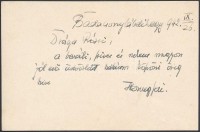 1942 Herczeg Ferenc (1863-1954) üdvözlő sorai és aláírása Hegedüs Rózsának, Hegedüs Sándor politikus és Jókay Jolán lányának, ifj. Hegedüs Sándor író és Hegedüs Loránt politikus hugának, dátumozva (1942. IX. 26.),