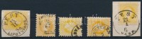 1867 5 x 2kr, különféle árnyalatok