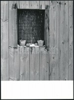 1963 Nagy Zoltán (1943) 2 db vintage alkotása, a magyar fotóművészet avantgárd korszakából, későbbi nagyítások, feliratozva, 24x18 cm