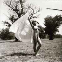 cca 1978 Különféle helyszíneken készült, szolidan erotikus felvételek, 13 db vintage negatív, 6x6 cm / 13 erotic photos, 6x6 cm
