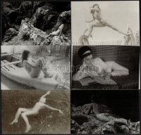 cca 1972 Levlap méretű aktfotók, 13 db szolidan erotikus vintage fotó, 9x14 cm / 13 erotic photos, 9x14 cm