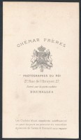 cca 1860 II. Lipót belga király (1835-1909) fotója, Chémar Fréres, Brüsszel, 6x10 cm. / cca 1860 Photo of Leopold II. king of Belgium, Chémar Fréres, Bruxelles, 6x10 cm