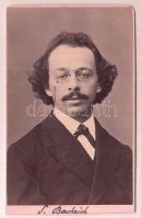 cca 1870 Bachrich Zsigmond (1841-1913) hegedűművész vizitkártya méretű fotója / Hungarian violinist's photo 9x11 cm