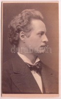 cca 1870 Himrényi Ferenc (?) a braunscheweigi hercegi operaház első tenoristája, 1860-ban vendég a Nemzeti Színházban vizitkártya méretű fotója / German - Hungarian opera tenorist's  photo 9x11 cm