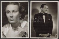 cca 1940 5 db eredeti UFA fotó német színészekkel: Lida Baarova, Alessandro Zillani, Lil Dagover /  original photos of German actors  24x18 cm