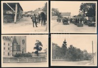 cca 1920-1940 Fotók a régi Keszthelyről, 5 db, három a hátoldalán feliratozott, 8x12 cm.