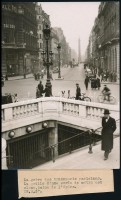 1937 Párizs. metróállomás, hírügynökségi fotó / Paris, subway station  Press photo. 13x18 cm