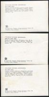 1983 Régi idők kocsija modern fotólapokon, hátoldalon oroszul feliratozva, 7 db, felületükön törésnyomokkal, 9,5x14,5 cm