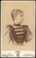 1893 Hölgy portréja, Mai és Társa műterméből, 11x6,5 cm