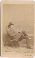 cca 1863 Szentkúty István pesti fényirdájában készült fénykép, 10,5x6,5 cm