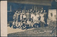 1931 A Bécsi Munkásolimpián részt vevő magyar sportolókról  készült csoportkép, fotólap / 
1931 Vienna Worker Olympic Games Hungarian team photo