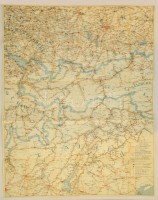 1930 Automobilkarte der Alpenländer 1. Szerk.: Adolf Bier. Innsbruck, Universitäts-Verlag Wagner. XII. kiadás, 98x77 cm.