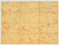 cca 1880-1890 Kapuvár és környékének katonai térképe, 1.75.000, vászonra kasírozva, 38x50 cm./
cca 1880-1890 Military map of Kapuvár and surroundings, 1.75.000, on Canvas, 38x50 cm.