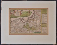 cca 1740 Johann Georg Schreibern (1676-1750): A Porosz Királyság a lengyel részekkel együtt, színezett rézmetszet, paszpartuban, német nyelven, 18x26 cm./
cca 1740 Johann Georg Schreibern (1676-1750): The Kingdom of Preussen together with