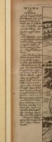 cca 1700-1730 Gabriel Bodenehr (1664-1758): Vilnius térképe, 'Wilna oder Wilda die Haupt-stadt in Litthauen', Augsburg, Europens Pracht und Macht c. kiadványból, 191 p., rézmetszet, német nyelven, üvegezett fa képkeretben, paszpartuban,