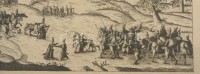 cca 1700-1730 Gabriel Bodenehr (1664-1758): Grodno térképe, Grodno 'Eine der Fürnehmbsten Staedte in Lithauen', (Ma Fehérororszország), Augsburg, Europens Pracht und Macht c. kiadványból, 74 p., rézmetszet, német nyelven, üvegezett fa