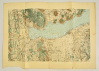cca 1910 Balaton keleti és nyugati medencéje. Két térképlap egyenként 54x53 cm