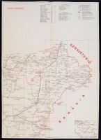 cca 1949-1950 A magyar postai vonalcsoportok térképei, sorszámozott térképszelvények, nem teljes sorozat: 1-8. sz.: országos áttekintő térkép, salgótarjáni és miskolci debreceni, békéscsabai, szegedi és pestkörnyéki, pécsi,