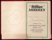 1926 Pelikan zsebnaptár, német nyelvű, reklámokkal, 14x9 cm